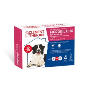 FIPROKIL DUO M CHIEN 10 à 20kg 134mg/40mg Pipettes 4x 1.34ml - Spot-On Antiparasitaires