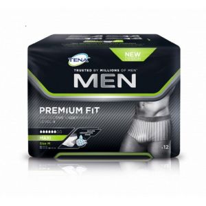 TENA MEN Premium Fit M (Médium) Level 4 - Slip/Protection Absorbante Homme Jetable - Bte/12