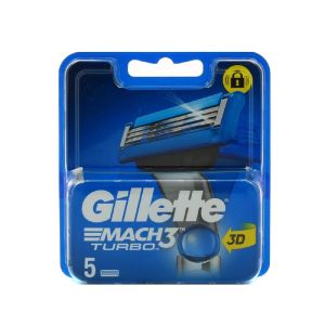 GILLETTE MACH3 TURBO 5 Lames de Rechange pour Rasoir  Mach3 Turbo