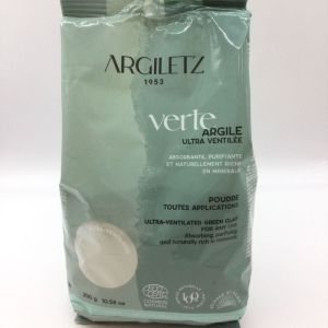 ARGILETZ Argile Verte Ultra Ventilée 300g, Soin du Visage, Masque, Bain, Compresse, Thalassothérapie