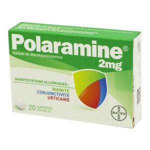 Polaramine 2 mg, 20 comprimés sécables
