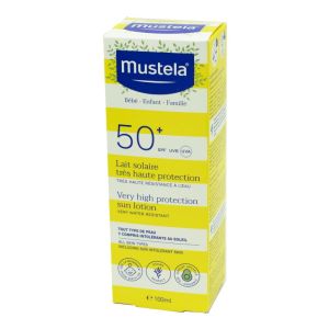 MUSTELA Lait Solaire Très Haute Protection SPF50+ 100ml - Visage et Corps