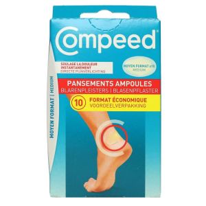 Compeed 10 pansements ampoule moyen format