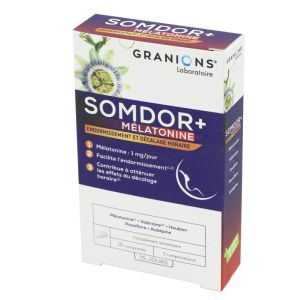 SOMDOR+ Mélatonine Complément Alimentaire Facilitant l' Endormissement 15 comprimés