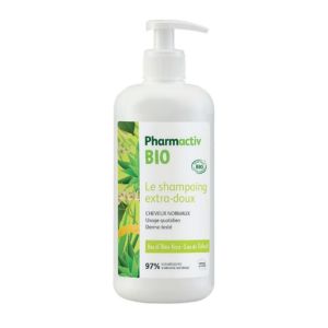 PHARMACTIV BIO Le Shampooing Extra Doux 500ml - Cheveux Normaux - Aloe Vera Bio, Tilleul Bio