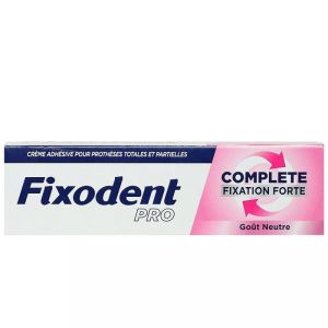 FIXODENT Pro Complete Soin Neutre 47g - Fixation + Protection + Confort - Crème Fixatrice Forte