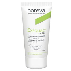 EXFOLIAC NC Gel 30ml - Soin Anti Imperfections, Elimine les Boutons Noirs - Peaux à Imperfections