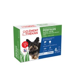 PERFIKAN 26.8 mg/240 mg Très Petits Chiens 1.5 à 4kg Anti Parasitaires Externes - Pipette 4x 0.44ml