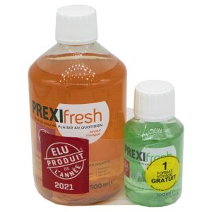 PREXIFRESH Bain de Bouche 500ml Saveur Mangue + 100ml Saveur Menthe (Offert)