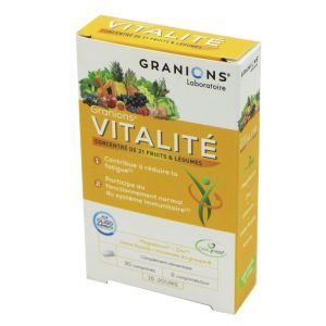 GRANIONS VITALITE - Complément Alimentaire Réduisant la Fatigue et Stimulant le Système Immunitaire
