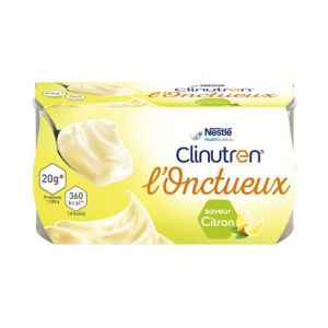 CLINUTREN L'ONCTUEUX Citron Pot 4x 200g - Dessert Lacté HP/HC - DADFMS en Cas de Dénutrition