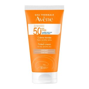 AVENE SOLAIRE Crème Teinté SPF50+ 50ml - Hydratation 8h, Unifiant