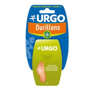 URGO TRAITEMENT DURILLONS - Pansement Hydrocolloïdes et Glycérine soulageant la Douleur (Anti-pressi