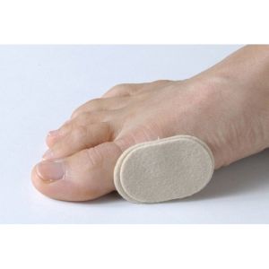 PODOREX Emplâtre pour Oignons et Hallux Valgus - Protecteur Adhésif en Molleton - Bte/4