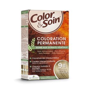 Color & Soin coloration permanente - soins aux extraits végétaux - 9B Blond clair nacré