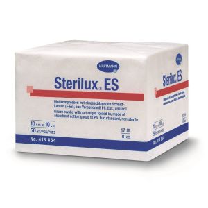 STERILUX ES Compresses Stériles 10 x 10 cm, Compresse de Gaze Coton, Soin et Protection des Plaies