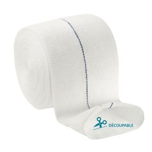 COVERFLEX FAST 7.5cm x 10m Ligne Bleue - 1 Bandage Tubulaire a Elasticité Permanente