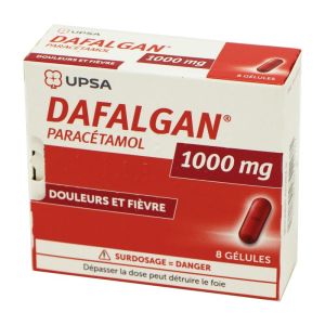 Dafalgan 1000 mg, 8 gélules