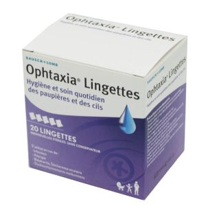 OPHTAXIA 20 Lingettes Paupières et Cils - Hygiène et Soin Quotidien