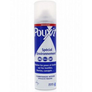 POUXIT SPECIAL ENVIRONNEMENT aux 4 Substances Actives - Elimine les Poux et Lentes sur les Textiles,