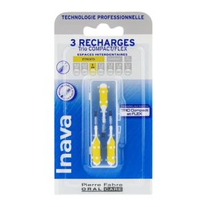 INAVA RECHARGES Jaunes 1mm ISO2 pour TRIO COMPACT et FLEX - Bte/3