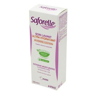 SAFORELLE 100ml Soin Lavant Ultra Hydratant - Sécheresse Intime, Muqueuses - Bardane, Aleo Vera