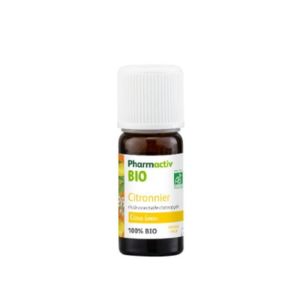 PHARMACTIV BIO Citronnier (Citrus limon) Huile Essentielle 10ml - 100% Pure et Naturelle