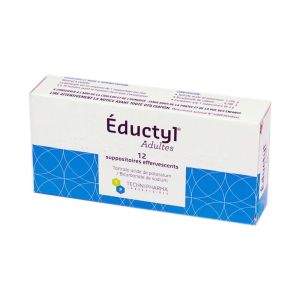 Eductyl  Adultes, 12 suppositoires effervescents