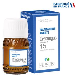Lehning Crataegus N°15 complexe Palpitations Anxiété - Flacon 30 ml