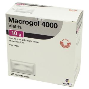 Macrogol 4000 Viatris poudre pour solution buvable10g Bte/20