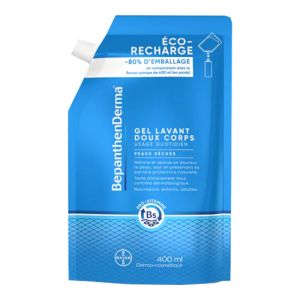 BEPANTHENDerma Gel Lavant Doux Corps Eco Recharge 400ml - Peaux Sèches et Sensibles