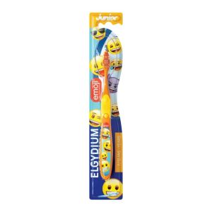 ELGYDIUM JUNIOR Brosse à Dents Souple EMOJI - Enfants de 7 à 12 Ans - 1 Unité