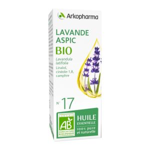 ARKOESSENTIEL BIO Lavande Aspic n°17 - Fl/10ml - Huile Essentielle 100% Pure et Naturelle