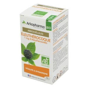 ARKOGELULES BIO Eleuthérocoque 1mg d' Eleuthérosides - Bte/40 - Vitalité et Dynamisme