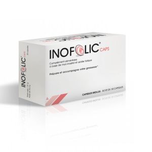 INOFOLIC CAPS 30 Capsules Molles - Grossesse, Péri-Conception - Acide Folique, Myo-Inositol