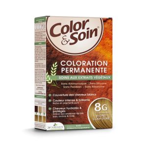 Color & Soin coloration permanente - soins aux extraits végétaux - 8G Blond Clair Doré