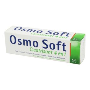 OSMO SOFT Cicatrisant 4 en 1 Gel 50g - Plaies, Coupures, Eraflures, Crevasses, Escarres, Ulcères Jambe