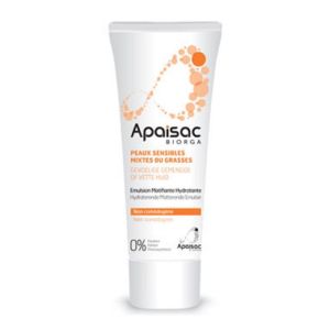 APAISAC Emulsion Matifiante Hydratante 24h 40ml - Peaux Sensibles Mixtes ou Grasses