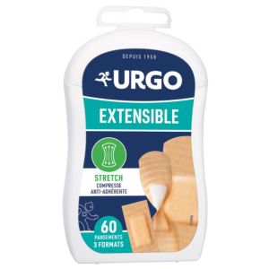 URGO EXTENSIBLE 60 Pansements Pré-découpés - 3 Formats