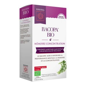 DAYANG BACOPA BIO 15 Gélules Végétales - Complément Alimentaire Mémoire Concentration