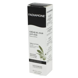 FADIAMONE Crème de Jour Anti Age - Soin Visage pour Peaux Sèches - Triple Action : Anti Rides, Raffe