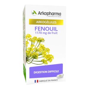 ARKOGELULES Fenouil 1170 mg de Fruit - Bte/45 - Digestion Difficile