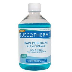 BUCCOTHERM Bain de Bouche sans Alccol à l' Eau Thermale de Castéra Verduzan - Prêt à l' Emploi - Goû