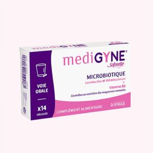 SAFORELLE MEDIGYNE 14 Gélules - Microbiote Vaginal - 3 Souches Microbiotiques, Vitamine B3