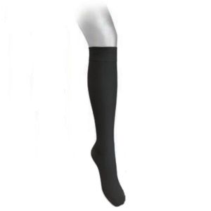 VEINAX Coton Noir Torsadé Mi-Bas (Chaussettes) de Contention Femme Classe 2 - 15-20 mmHg / 20-27 hPa