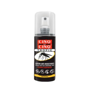 CINQ SUR CINQ Tropic Lotion Anti Moustiques 75ml - Efficace sur le Moustique Tigre - Formule Renforcée