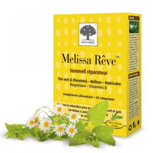 MELISSA REVE Sommeil Réparateur - Complément Alimentaire Favorisant la Relaxation 60 cp
