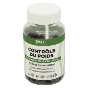 EAFIT Contrôle du Poids 60 Gummies - Nopal, Noix de Cola, Fucus, Chrome