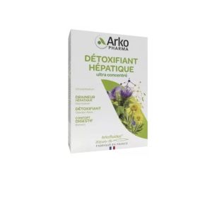 ARKOFLUIDES Détoxifiant Hépatique - Romarin, Desmodium, Chardon Marie, Chrysanthellum Bte/20