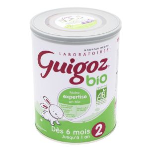 GUIGOZ 2 BIO 800g - Lait en Poudre pour Nourrissons de 6 à 12 mois - Procédé Exclusif OptiPro